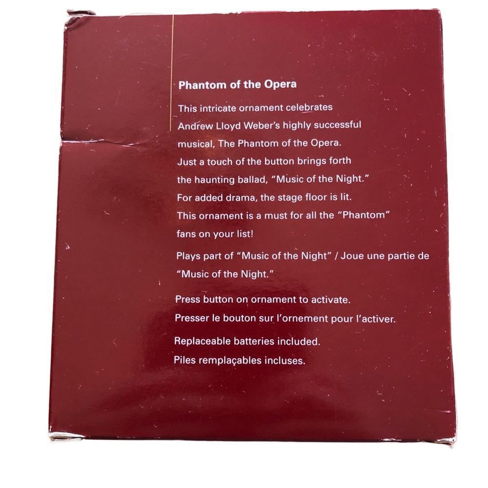 Carlton Cards Heirloom Collection The Phantom of the Opera 2006, RARE, N… - Picture 6 of 8